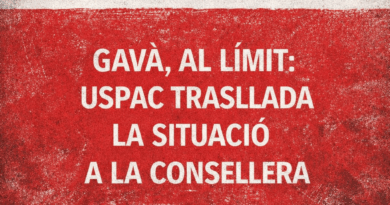 GAV&Agrave;, AL L&Iacute;MIT: USPAC TRASLLADA LA SITUACI&Oacute; A LA CONSELLERA
