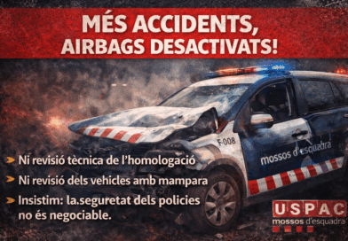 NOU ACCIDENT AMB VEHICLE POLICIAL SENSE ACTIVACI&Oacute; D&rsquo;AIRBAGS