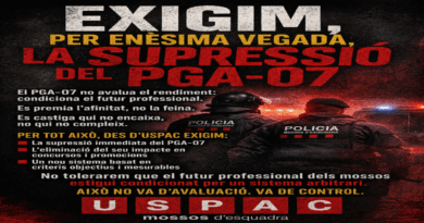 EXIGIM, PER EN&Egrave;SIMA VEGADA, LA SUPRESSI&Oacute; DEL PGA-07