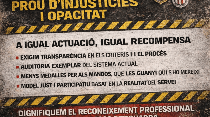 FELICITACIONS I MEDALLES A DIT: PROU D&rsquo;INJUST&Iacute;CIES I OPACITAT