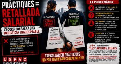 PR&Agrave;CTIQUES = RETALLADA SALARIAL: L&rsquo;ACORD CONSAGRA UNA INJUST&Iacute;CIA INACCEPTABLE.