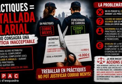 PR&Agrave;CTIQUES = RETALLADA SALARIAL: L&rsquo;ACORD CONSAGRA UNA INJUST&Iacute;CIA INACCEPTABLE.