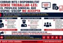 Han de percebre els alliberats sindicals el complement de nocturnitat, caps de semana i la disponibilitat? Per USPAC i USCOP, No