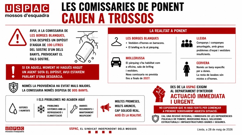 LES COMISSARIES DE PONENT CAUEN A TROSSOS
