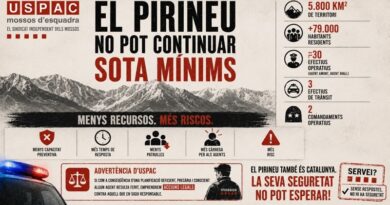 EL DEPARTAMENT ABANDONA EL PIRINEU: UNA TRENTENA D&rsquo;EFECTIUS PER COBRIR 5.800 KM&sup2;