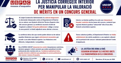 LA JUST&Iacute;CIA CORREGEIX INTERIOR PER MANIPULAR LA VALORACI&Oacute; DE M&Egrave;RITS EN UN CONCURS GENERAL