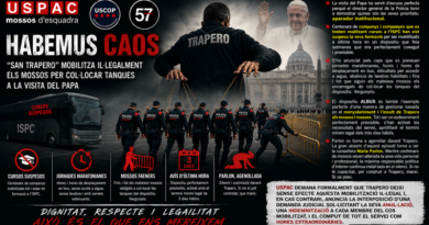 HABEMUS CAOS: &ldquo;SAN TRAPERO&rdquo; MOBILITZA IL&middot;LEGALMENT ELS MOSSOS PER COL&middot;LOCAR TANQUES A LA VISITA DEL PAPA