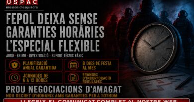 LA FEPOL DEIXA FORA DE LES GARANTIES HOR&Agrave;RIES DE L&rsquo;ESPECIAL FLEXIBLE A L&rsquo;ARRO, BRIMO, SUPORT T&Egrave;CNIC B&Agrave;SIC I INVESTIGADORS