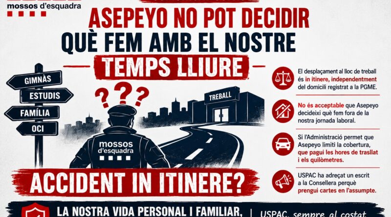 ASEPEYO no pot canviar els criteris dels accidents in itinere segons li conv&eacute;
