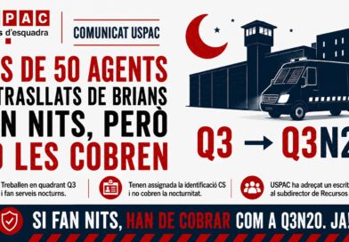 M&Eacute;S DE 50 AGENTS DE TRASLLATS DE BRIANS, SENSE COBRAR LA NOCTURNITAT QUE ELS CORRESPON