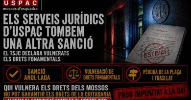 EL TSJC DECLARA QUE LA &ldquo;DAI&rdquo; VULNERA SISTEM&Agrave;TICAMENT ELS DRETS FONAMENTALS DELS MOSSOS I EXPOSA LA SEVA &ldquo;MALA PRAXIS&rdquo;