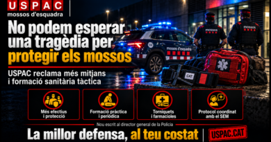 NO PODEM ESPEPAR UNA TRAG&Egrave;DIA PER PROTEGIR ALS MOSSOS