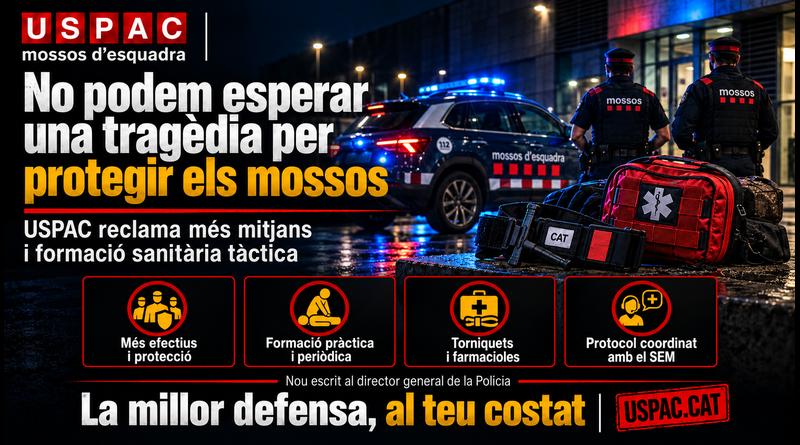 NO PODEM ESPEPAR UNA TRAG&Egrave;DIA PER PROTEGIR ALS MOSSOS